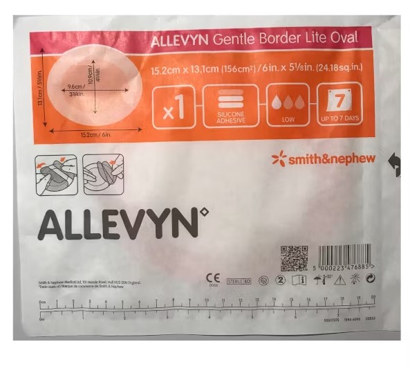 Allevyn Gentle Border Lite Oval 15,2* 13,1cm 1szt